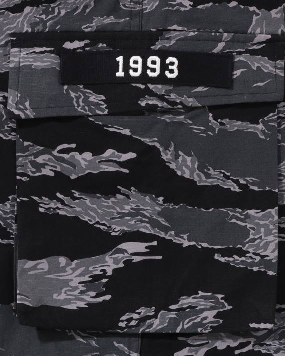 A Bathing Ape Mænd tiger camo militærbukser med afslappet pasform HH6J335 sort