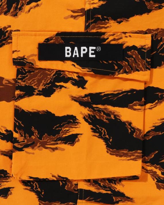 A Bathing Ape Mænd tiger camo militærbukser med afslappet pasform HH6J336 orange