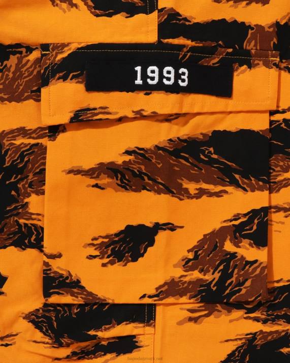 A Bathing Ape Mænd tiger camo militærbukser med afslappet pasform HH6J336 orange
