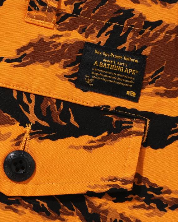 A Bathing Ape Mænd tiger camo militærbukser med afslappet pasform HH6J336 orange