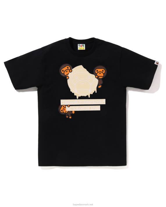 A Bathing Ape Mænd valentine chokolade baby milo tee HH6J311 sort