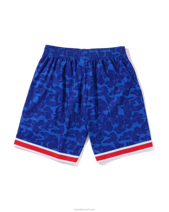 A Bathing Ape Mænd x mn brooklyn nets jersey shorts HH6J373 blå
