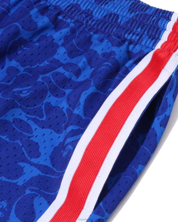 A Bathing Ape Mænd x mn brooklyn nets jersey shorts HH6J373 blå