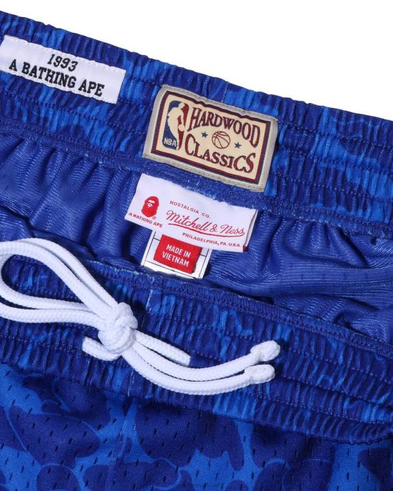 A Bathing Ape Mænd x mn brooklyn nets jersey shorts HH6J373 blå