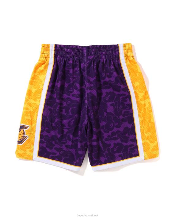 A Bathing Ape Mænd x mn los angeles lakers jersey shorts HH6J361 lilla