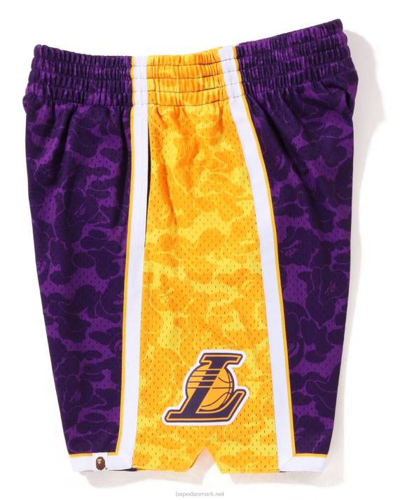 A Bathing Ape Mænd x mn los angeles lakers jersey shorts HH6J361 lilla