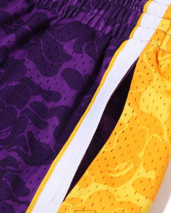 A Bathing Ape Mænd x mn los angeles lakers jersey shorts HH6J361 lilla
