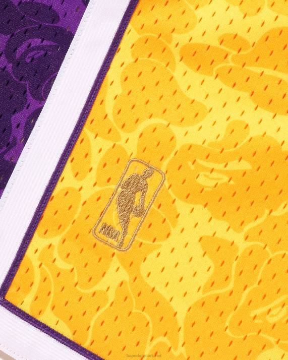 A Bathing Ape Mænd x mn los angeles lakers jersey shorts HH6J362 gul