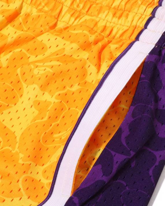 A Bathing Ape Mænd x mn los angeles lakers jersey shorts HH6J362 gul