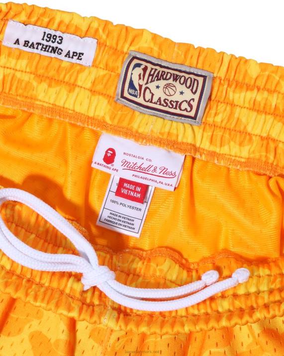A Bathing Ape Mænd x mn los angeles lakers jersey shorts HH6J362 gul