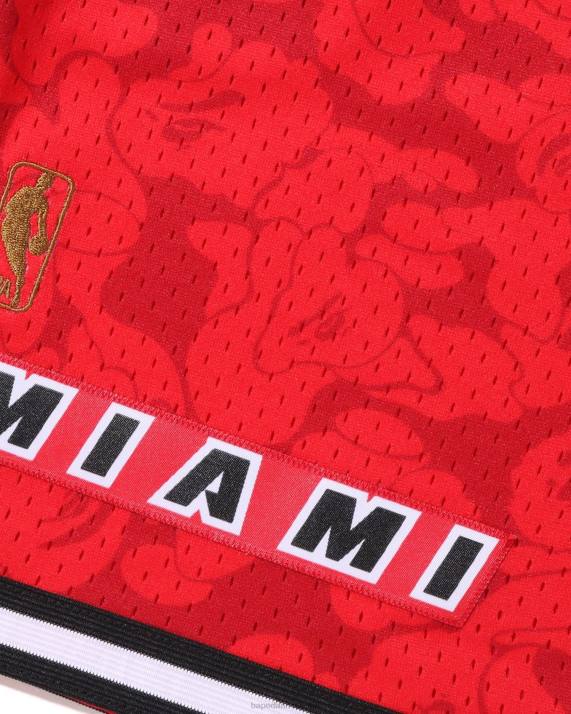 A Bathing Ape Mænd x mn miami varme jersey shorts HH6J370 knaldrød