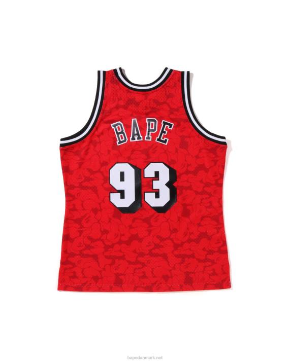 A Bathing Ape Mænd x mn miami varme jersey tanktop HH6J364 knaldrød