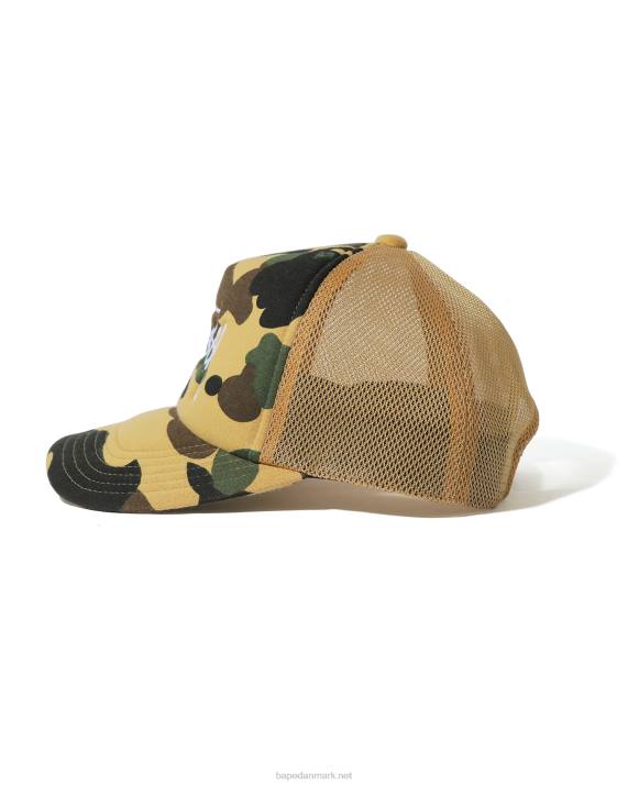 A Bathing Ape Mænd x stussy trucker kasket HH6J585 gul