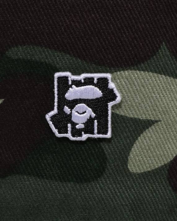A Bathing Ape Mænd x undftd farve camo flannel bøttehat HH6J518 militærgrøn