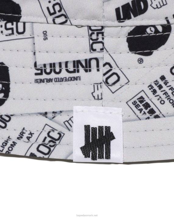 A Bathing Ape Mænd x undftd farve camo flannel bøttehat HH6J519 Marine blå