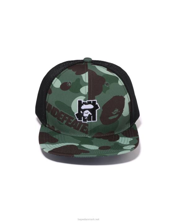 A Bathing Ape Mænd x undftd farve camo mesh cap HH6J516 militærgrøn