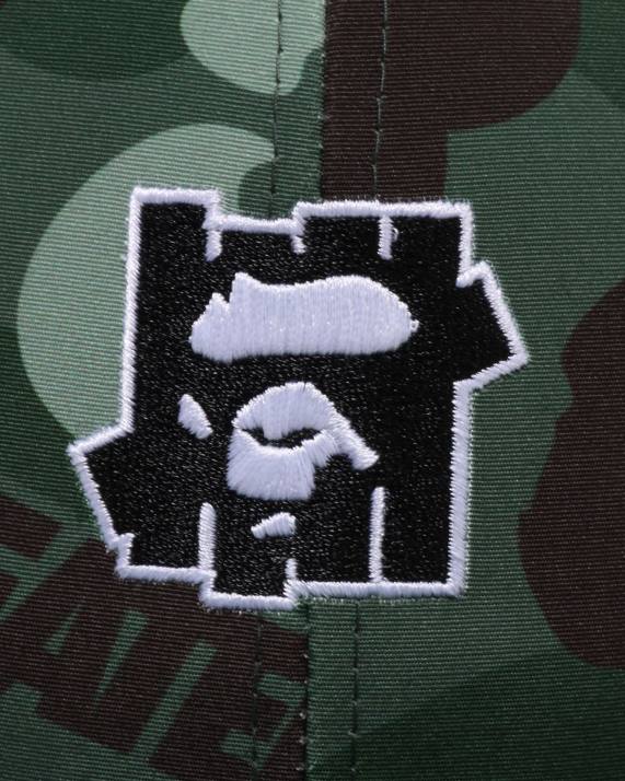 A Bathing Ape Mænd x undftd farve camo mesh cap HH6J516 militærgrøn
