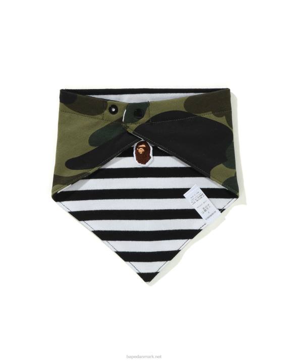 A Bathing Ape børn 1 camo bandana hagesmæk HH6J1631 militærgrøn