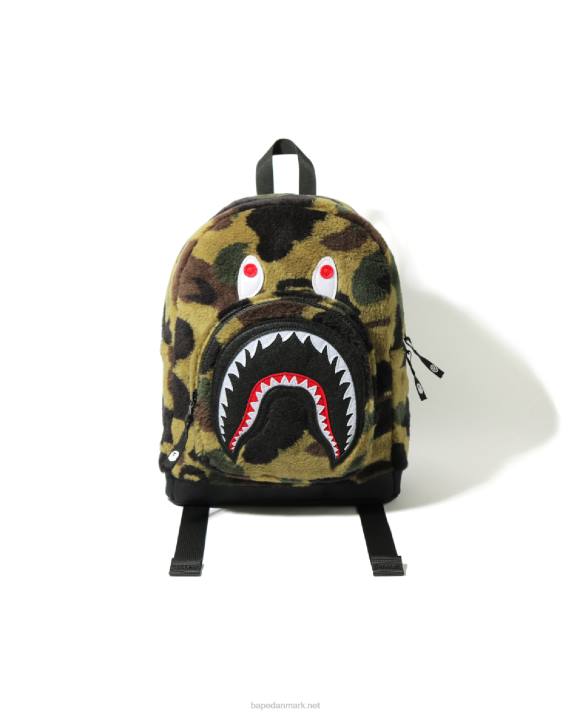 A Bathing Ape børn 1 camo boa shark daypack HH6J1797 militærgrøn