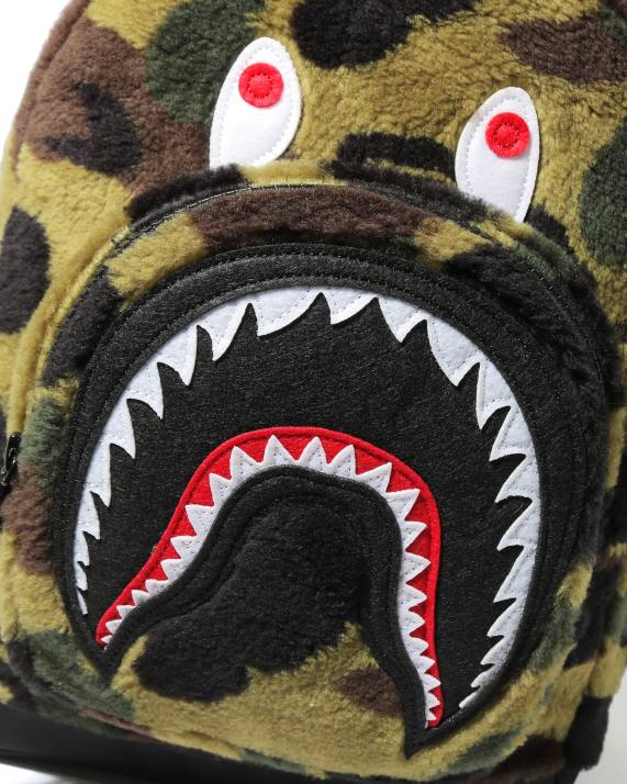 A Bathing Ape børn 1 camo boa shark daypack HH6J1797 militærgrøn