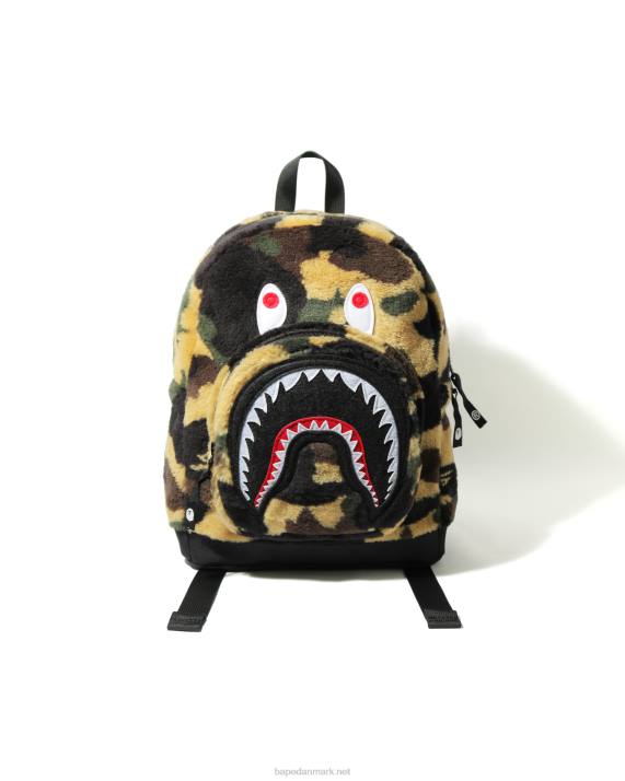 A Bathing Ape børn 1 camo boa shark daypack HH6J1798 gul