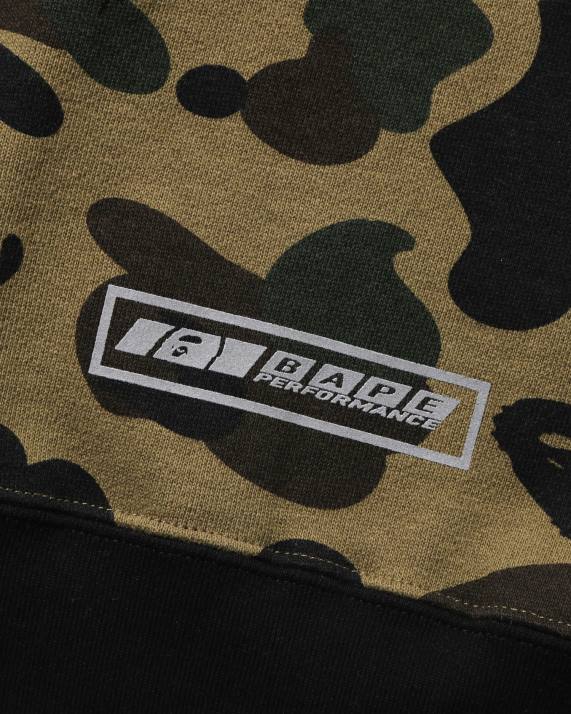 A Bathing Ape børn 1 camo racing hættetrøje med lag pullover HH6J1668 militærgrøn
