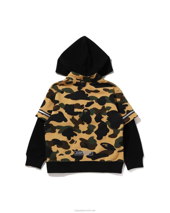 A Bathing Ape børn 1 camo racing hættetrøje med lag pullover HH6J1669 gul