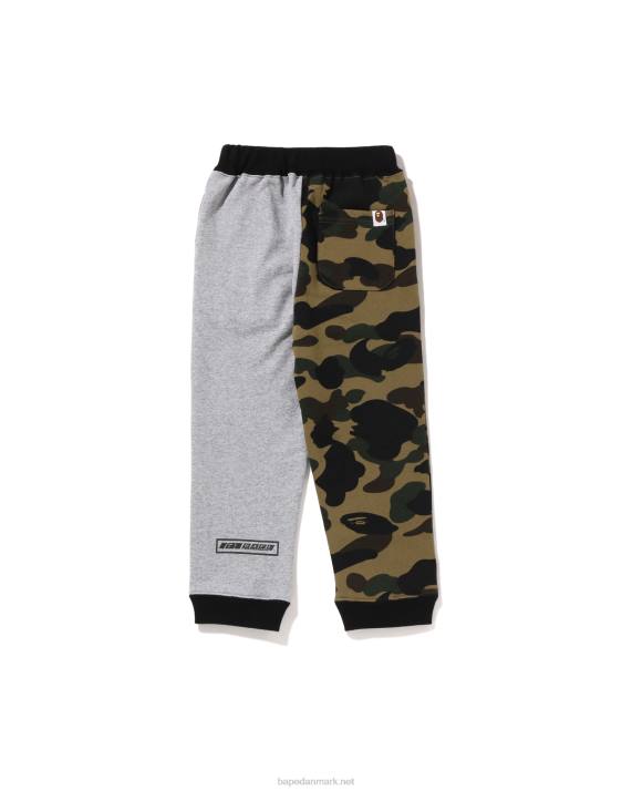 A Bathing Ape børn 1 camo team emblem print sweat pants HH6J1652 militærgrøn