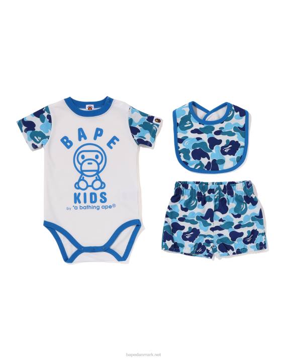 A Bathing Ape børn abc camo baby milo gavesæt HH6J1278 lyseblå