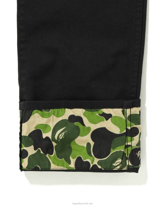 A Bathing Ape børn abc camo bukser med manchet HH6J1672 sort