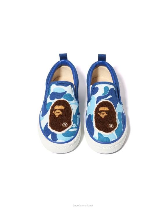 A Bathing Ape børn abc camo hoved patch slip ons HH6J1617 blå