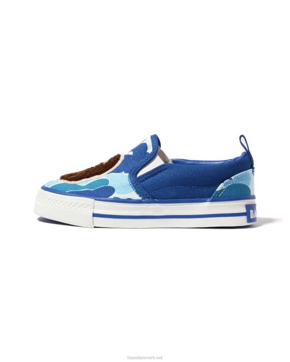 A Bathing Ape børn abc camo hoved patch slip ons HH6J1617 blå