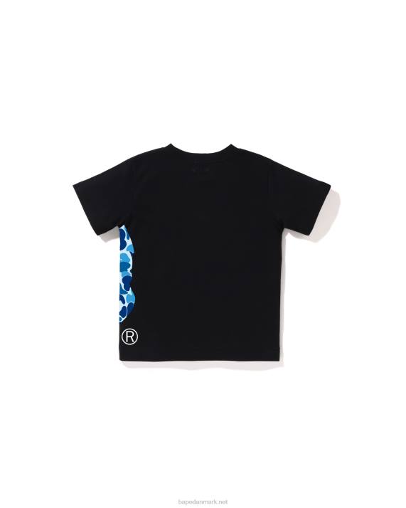 A Bathing Ape børn abc camo side big head tee HH6J1289 sort