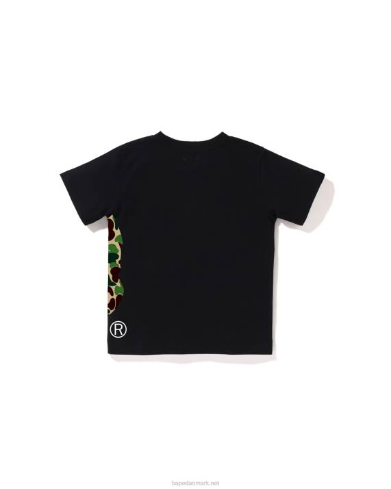 A Bathing Ape børn abc camo side big head tee HH6J1290 sort