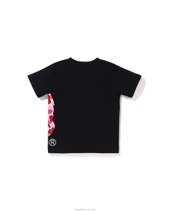 A Bathing Ape børn abc camo side big head tee HH6J1291 sort