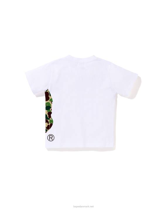 A Bathing Ape børn abc camo side big head tee HH6J1293 hvid