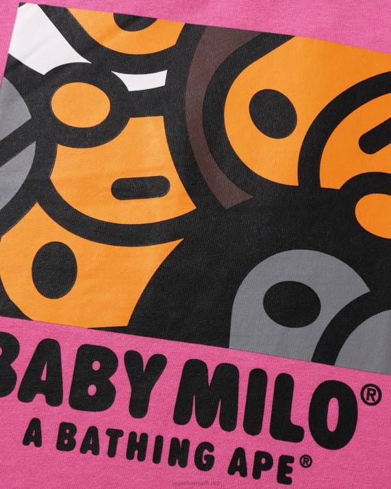 A Bathing Ape børn all baby milo mix t-shirt HH6J1516 karminrose