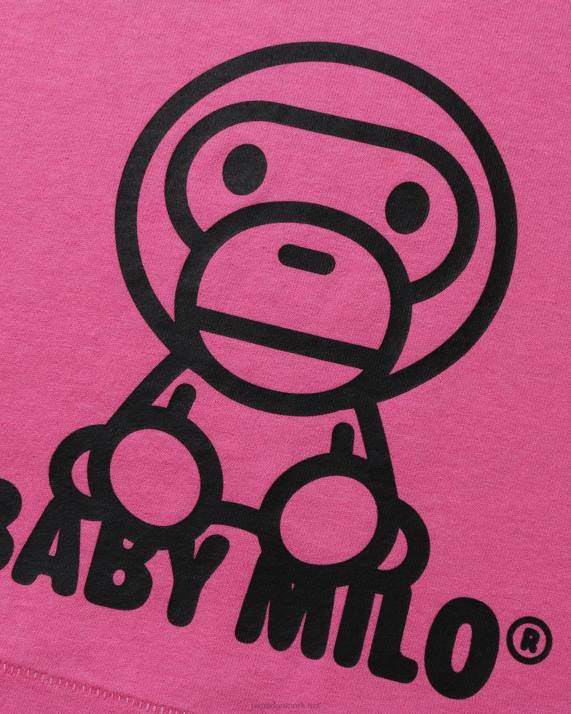 A Bathing Ape børn all baby milo mix t-shirt HH6J1516 karminrose
