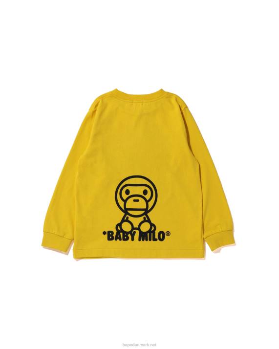 A Bathing Ape børn all baby milo mix t-shirt HH6J1517 dugget gul