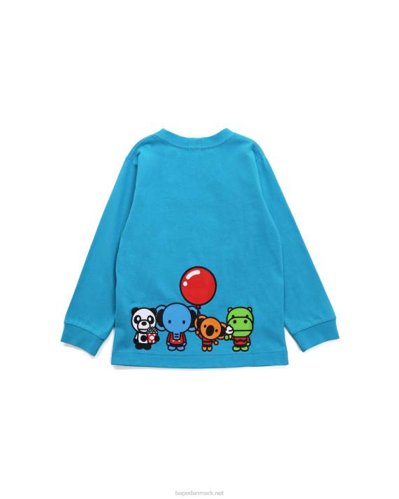 A Bathing Ape børn baby milo  venner t-shirt HH6J1773 blå