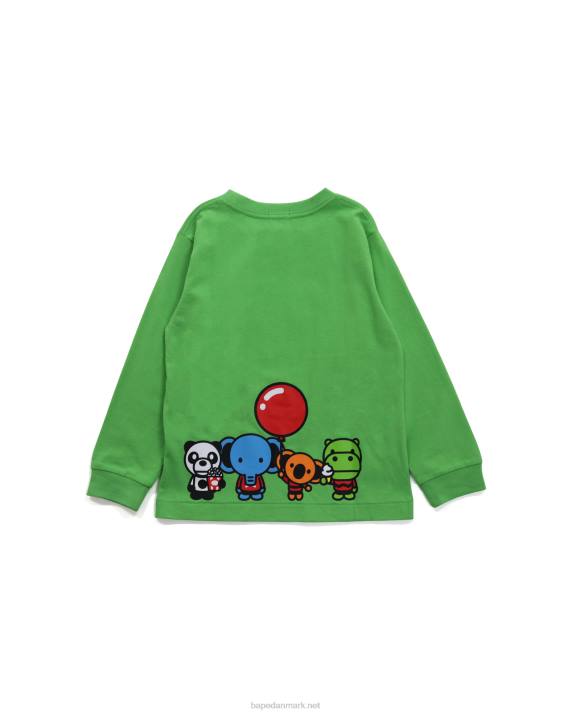 A Bathing Ape børn baby milo  venner t-shirt HH6J1774 lysegrøn
