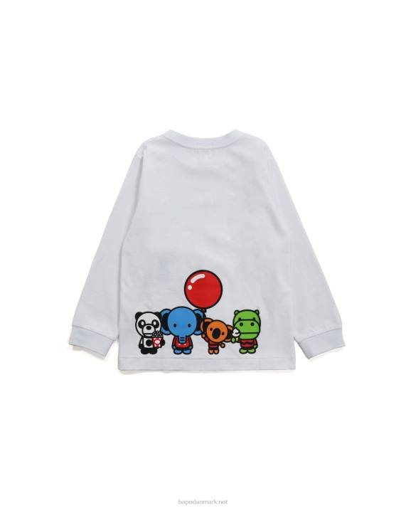 A Bathing Ape børn baby milo  venner t-shirt HH6J1776 hvid