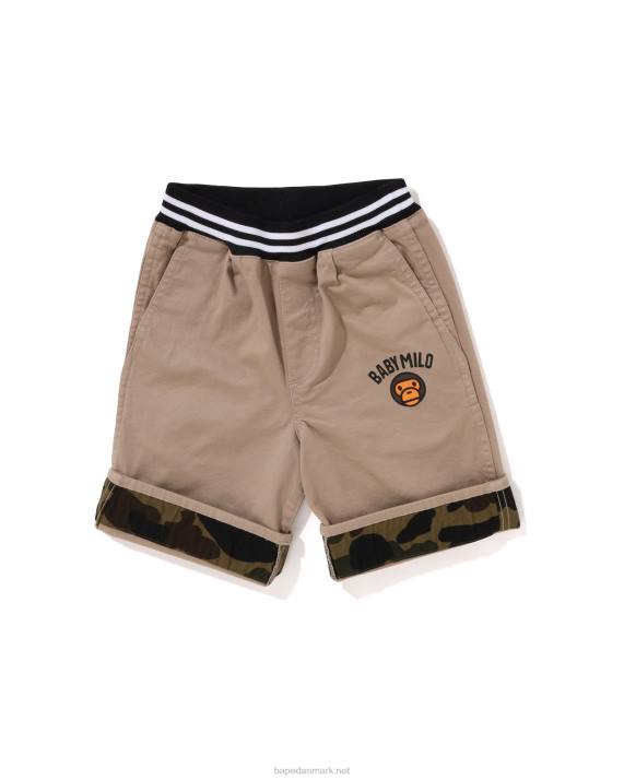 A Bathing Ape børn baby milo 1st camo manchet shorts HH6J1699 beige