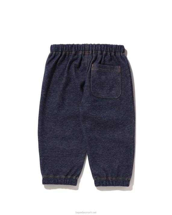 A Bathing Ape børn baby milo babybukser HH6J1627 denim