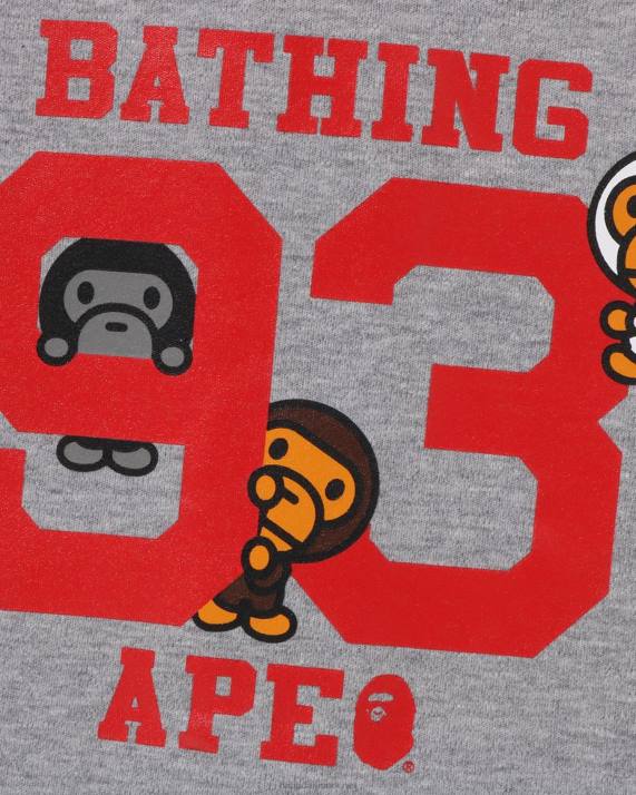 A Bathing Ape børn baby milo baseball skjorte HH6J1346 mørkegrå