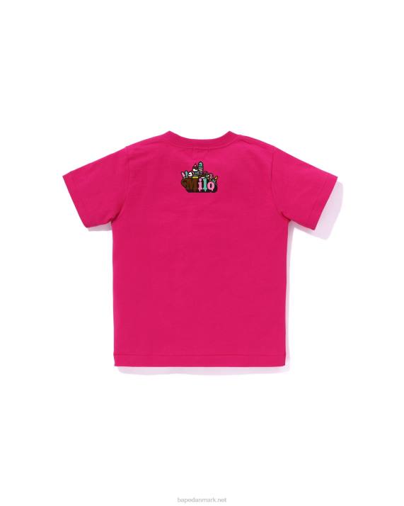 A Bathing Ape børn baby milo blandet frugt milo  lisa t-shirt HH6J1382 karminrose
