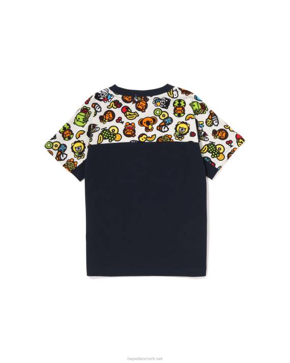 A Bathing Ape børn baby milo blandet frugt t-shirt HH6J1422 Marine blå