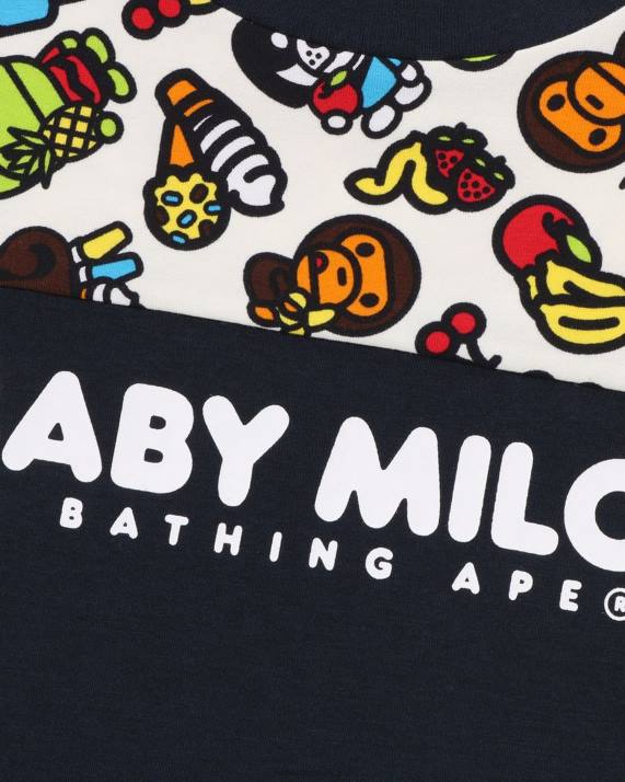 A Bathing Ape børn baby milo blandet frugt t-shirt HH6J1422 Marine blå