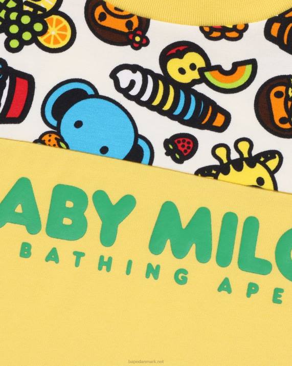 A Bathing Ape børn baby milo blandet frugt t-shirt HH6J1423 gul