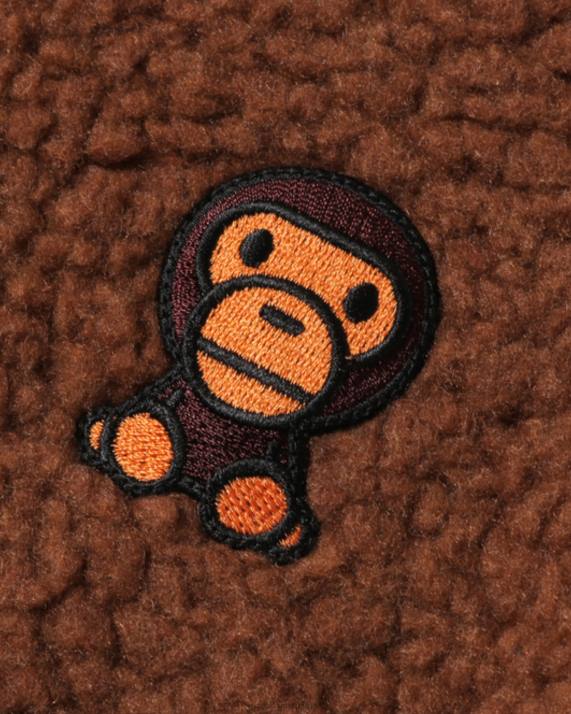 A Bathing Ape børn baby milo boa plysjakke HH6J1778 Brun